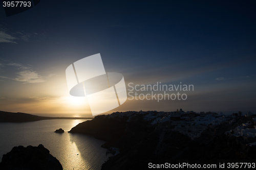 Image of Sunset at Santorini, Greece