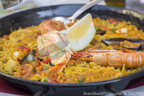 Image of Paella traditional Spanish food