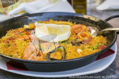 Image of Paella traditional Spanish food
