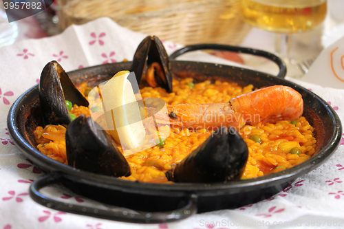 Image of Paella traditional Spanish food