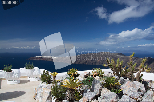 Image of View to Oia from Imerovigli, Santorini, Greece