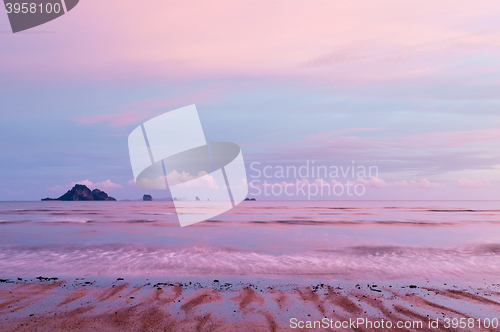 Image of Sunset sky and sea. Thailand