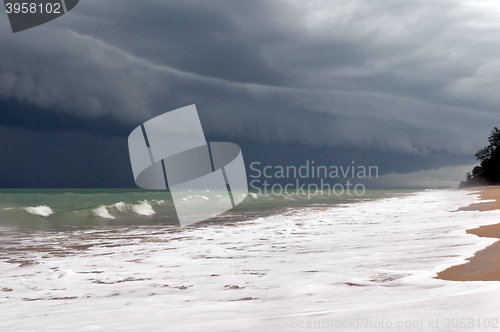 Image of Stormy sky and sea. 