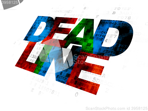 Image of Finance concept: Deadline on Digital background