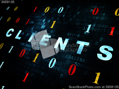 Image of Business concept: Clients on Digital background