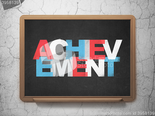 Image of Studying concept: Achievement on School board background