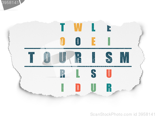 Image of Travel concept: Tourism in Crossword Puzzle