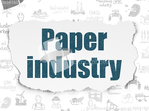 Image of Industry concept: Paper Industry on Torn Paper background