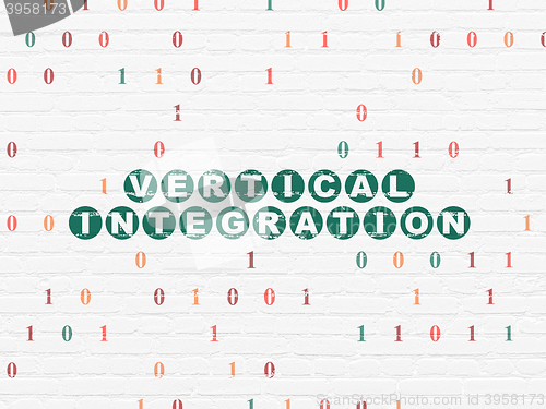 Image of Business concept: Vertical Integration on wall background