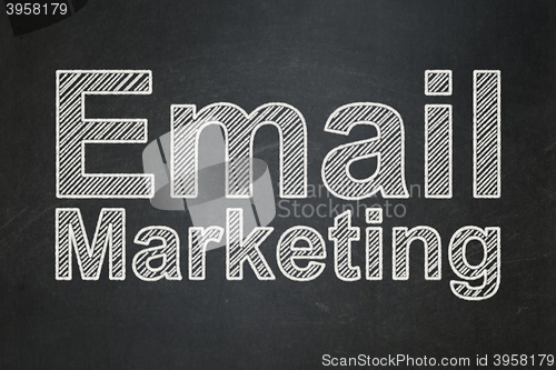 Image of Marketing concept: Email Marketing on chalkboard background