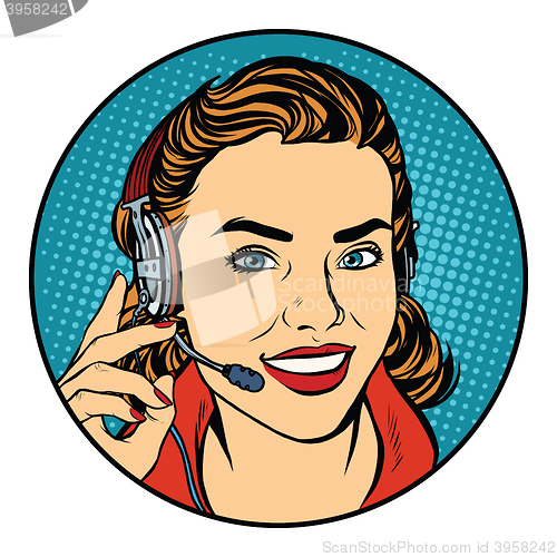 Image of Woman customer support operator