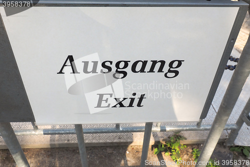 Image of Ausgang sign meaning exit