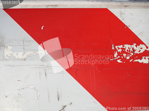 Image of Red and white striped sign