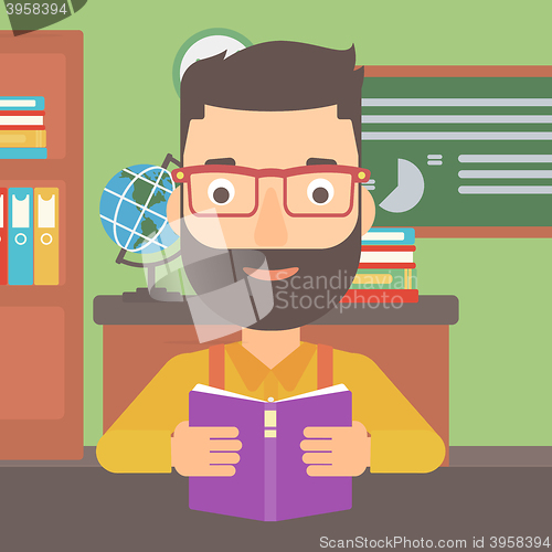 Image of Man reading book.