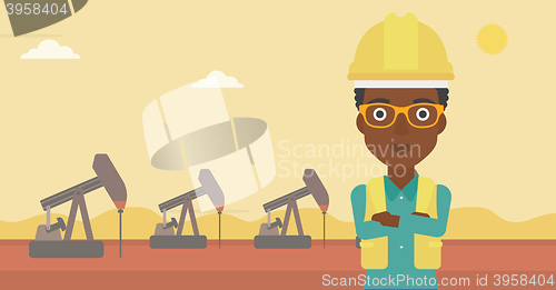 Image of Cnfident oil worker.