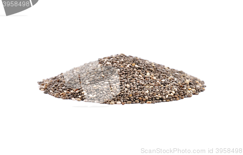 Image of Chia seeds on white background