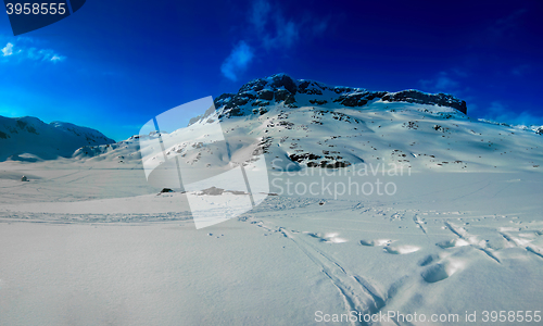 Image of Snow covered mountain