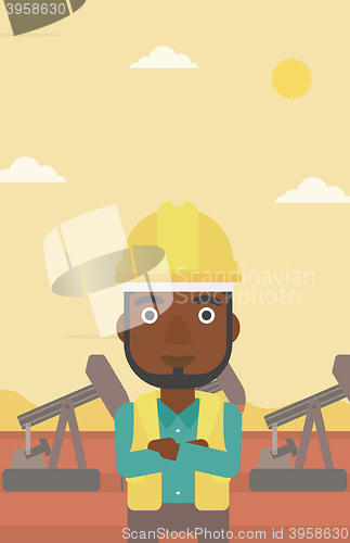 Image of Cnfident oil worker.