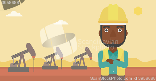 Image of Cnfident oil worker.