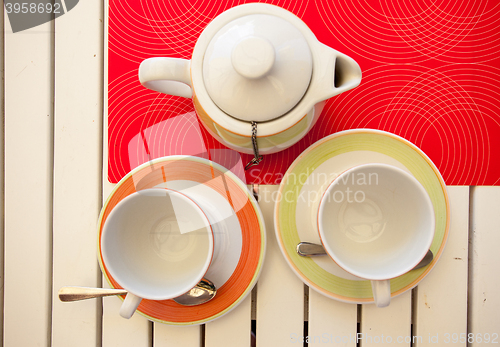 Image of fruit Black tea is brewed in a teapot