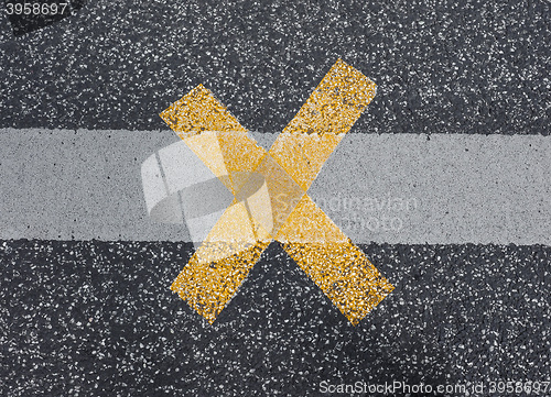 Image of Sign on tarmac