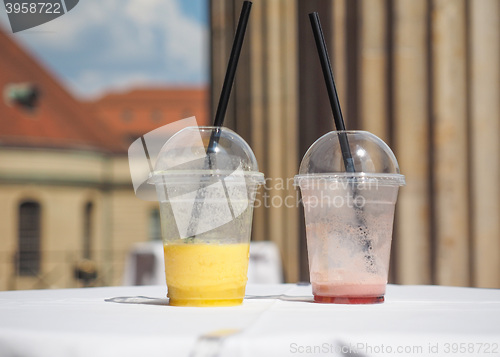 Image of Cocktail glasses on a table