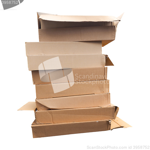 Image of Pile of cardboard boxex
