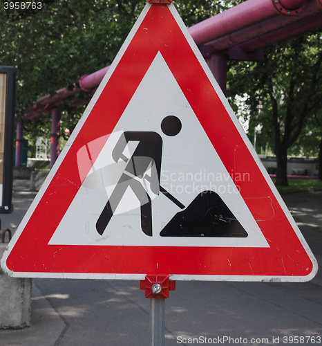 Image of Road works sign