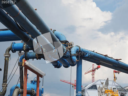 Image of Blue Water pipes in Berlin