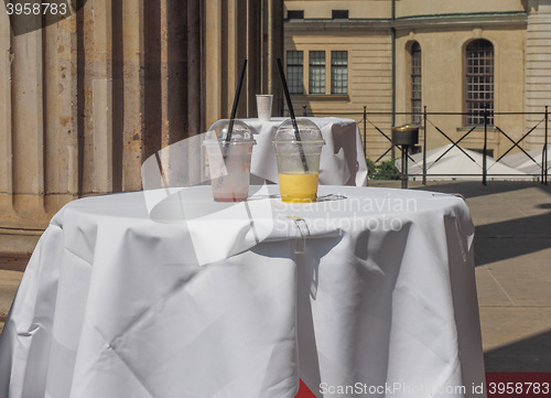 Image of Cocktail glasses on a table