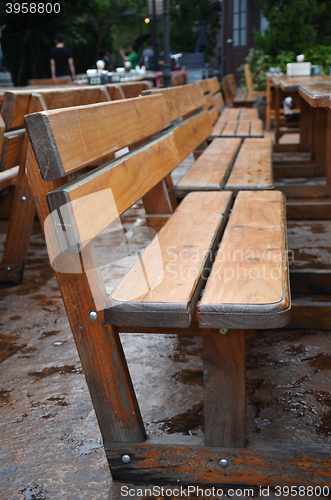 Image of Long bench in outdoor 