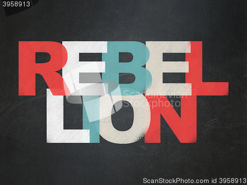 Image of Political concept: Rebellion on School board background