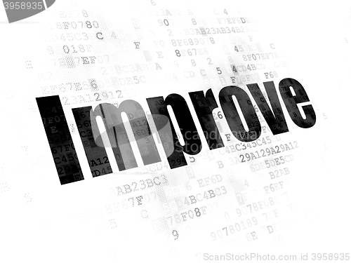 Image of Finance concept: Improve on Digital background