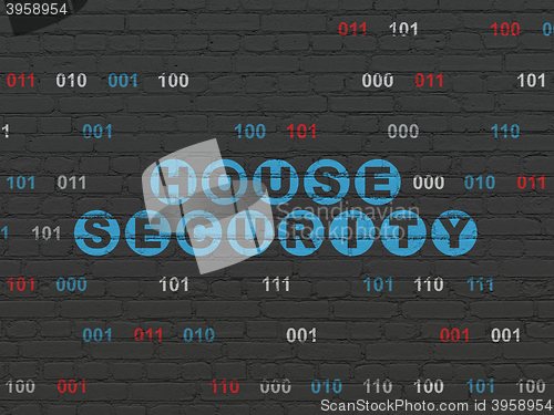 Image of Privacy concept: House Security on wall background
