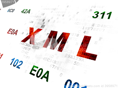 Image of Software concept: Xml on Digital background