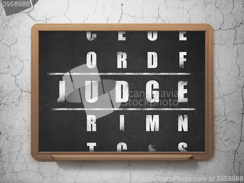 Image of Law concept: Judge in Crossword Puzzle