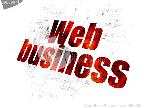 Image of Web development concept: Web Business on Digital background