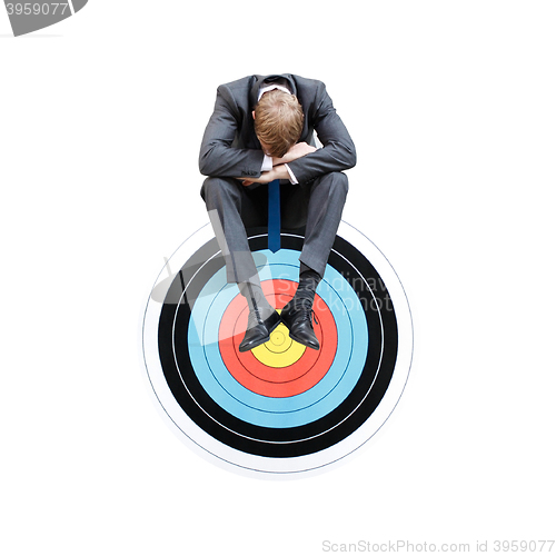 Image of Businessman on target