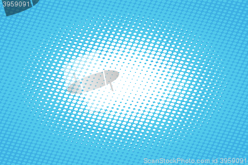 Image of Blue pop art retro background with halftone effect