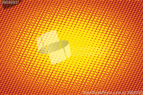 Image of Orange light raster pop art retro background