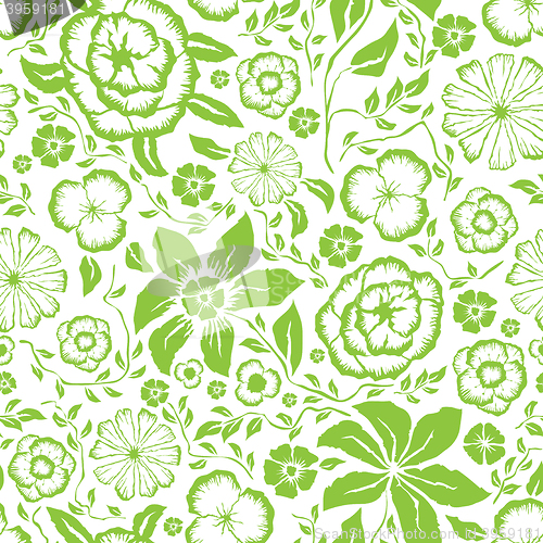 Image of Seamless pattern with flower