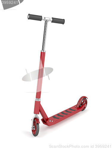 Image of Red kick scooter