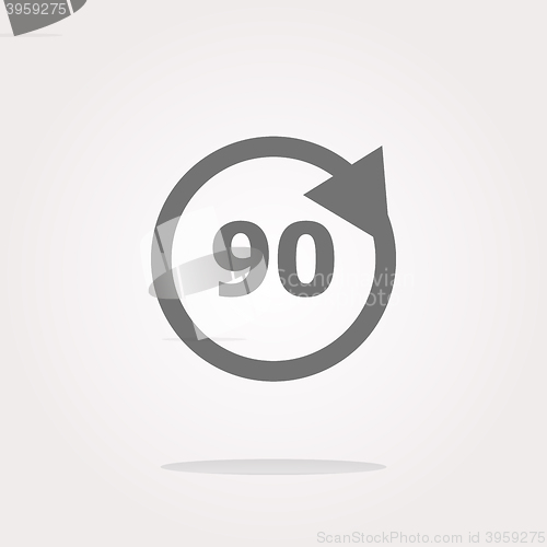 Image of 90 percent web icon, web button . Vector illustration. Vector Icon