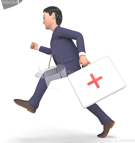 Image of First Aid Indicates General Practitioner And Accident 3d Renderi