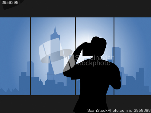 Image of City Photographer Indicates Metropolis Buildings And Pictures