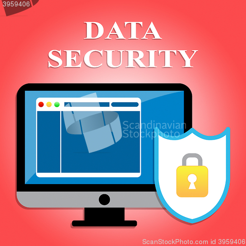 Image of Data Security Shows Web Site And Bytes