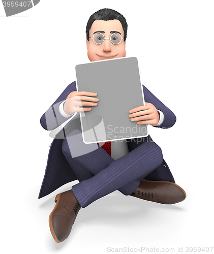 Image of Character Online Indicates World Wide Web And Net 3d Rendering