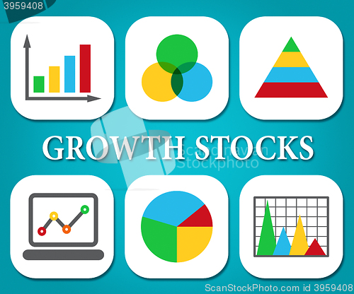 Image of Growth Stocks Means Business Graph And Chart