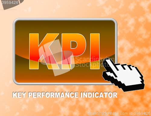 Image of Kpi Button Indicates Key Performance Indicators And Assessment