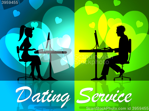 Image of Dating Service Indicates Assistance Internet And Net